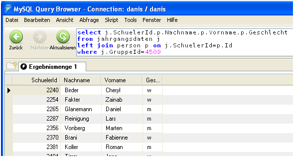 Where abfrage mit variable ändern tabelle mysql speichern ändern update - Deutschland